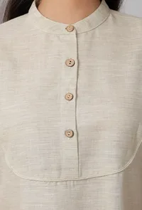 Sea Green Cotton Khadi Kurta image 5