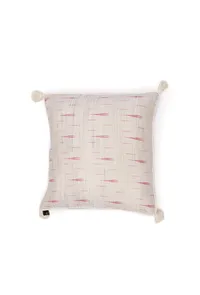 Set of 2: Ivory Beige Ikat Cotton Cushion Covers image 2