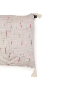 Set of 2: Ivory Beige Ikat Cotton Cushion Covers image 5