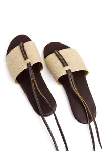 Umber Brown Cruelty Free Leather Flats image 2