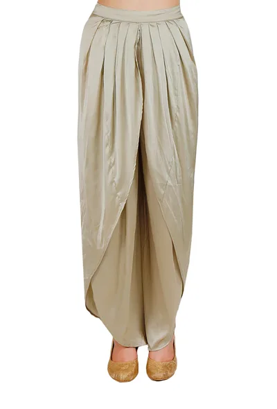 Plan Beige Satin Dhoti