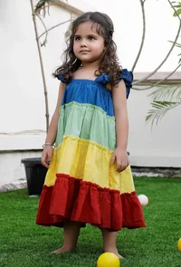 Daria Multi Color Cotton Dress image 3
