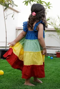 Daria Multi Color Cotton Dress image 4