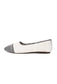 Black and White Pure Hemp Ballerinas image 4