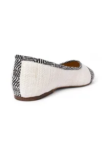 Black and White Pure Hemp Ballerinas image 6