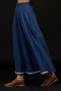 Prussian Blue Solid Pallazo image 2