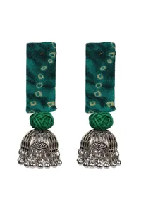 Handmade Fabric Batic Tie And Die Print Earrings image 2