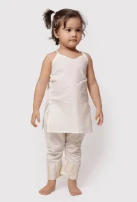 Set of 2- Fawn White Gold Slip with Pajama image 1