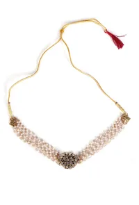 Regal Kundan Pearl Choker Set image 2