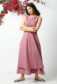 The Trendy Violet Cotton Kurta image 4