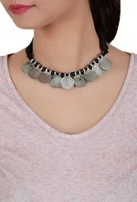 Salazar German Silver Coin Necklace image 1