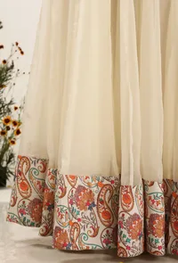 Set Of 2: Amala Organza Lehanga Skirt With Organza Blouse image 6