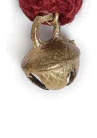 Maroon Bead & Ghungroo Tribal Earrings image 4