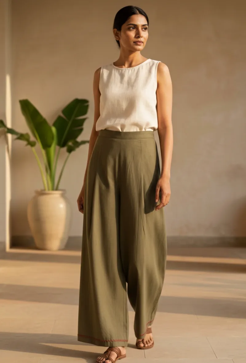 Peepal Cotton Slub Culottes