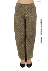 Brown Ajrakh Cotton Palazzo image 1