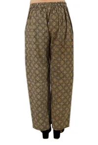 Brown Ajrakh Cotton Palazzo image 3