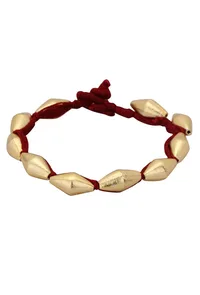 Set of 2: Poppy Red Single Strand Anklet image 2