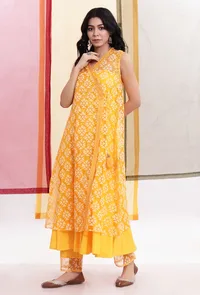 Bumblebee Yellow Brasso Organza Wrap Around Overlay image 3