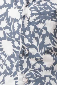 Set of 3 - Fred Blue Jacket with White Kurta Pyjama Set image 4