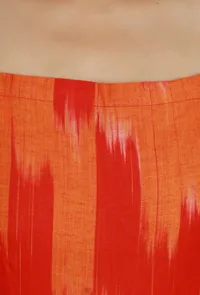 Orange Ikat Printed Spaghetti Strap Jumpsuit image 5