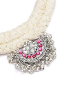 Irvin White Kundan Tribal Necklace image 3