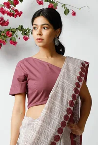 The Stylish Mauve Cotton Blouse image 2