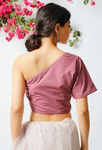 The Stylish Mauve Cotton Blouse image 3