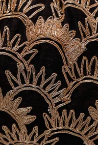 Black Dupion Silk Potli with Pink Strings image 5