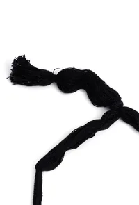 Sama Black Silver Brass Tribal Necklace image 4