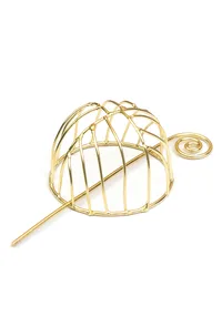 Golden Dome Cage Brass Juda Pin image 3