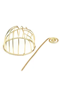 Golden Dome Cage Brass Juda Pin image 4
