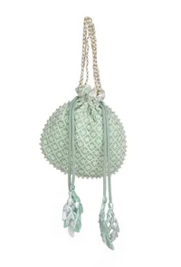 Minty Chikankari Georgette Potli image 3