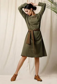 Devdar Cotton Slub Phiran Dress image 1