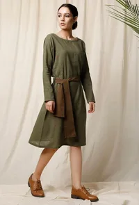 Devdar Cotton Slub Phiran Dress image 4