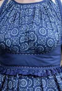 Diya Indigo Solid Blue Bustier Top image 5