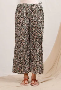 Black Kalamkari Pallazos image 1