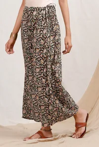 Black Kalamkari Pallazos image 2