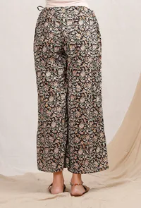 Black Kalamkari Pallazos image 3