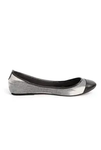 Black and White Ikat Cruelty Free Leather Flat Ballerinas image 4