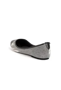 Black and White Ikat Cruelty Free Leather Flat Ballerinas image 6