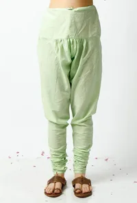 The Light Green Cotton Chooridar image 1