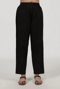 Black Cotton Pant image 1