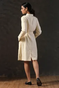 Short Beige Trench Coat image 5