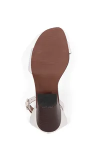 Maria White Strap Cushion Padded Heels image 5