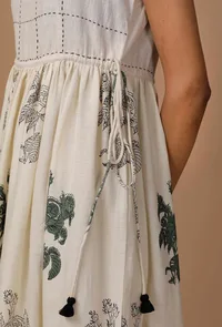 Sandra Floral Hand Block Printed Cotton Flex Dress image 4