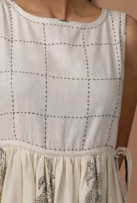 Sandra Floral Hand Block Printed Cotton Flex Dress image 5