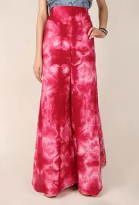 Rose Pink Clamp Dyed Palazzo image 2