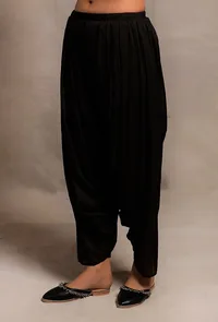 Solid Black Dhoti Pants image 2