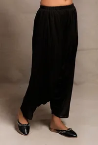Solid Black Dhoti Pants image 3