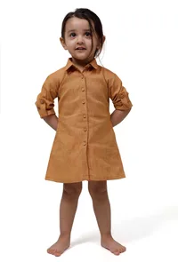 Rustic Melange Tunic Dress with Waist Belt image 2